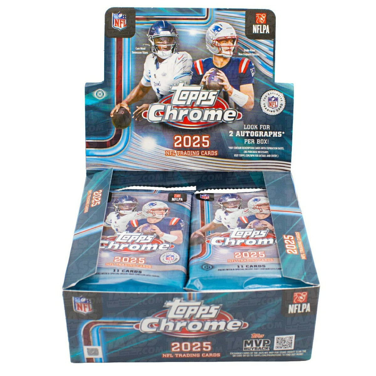 2025 Topps Chrome Football NFL Hobby Jumbo Pack - Taass sale