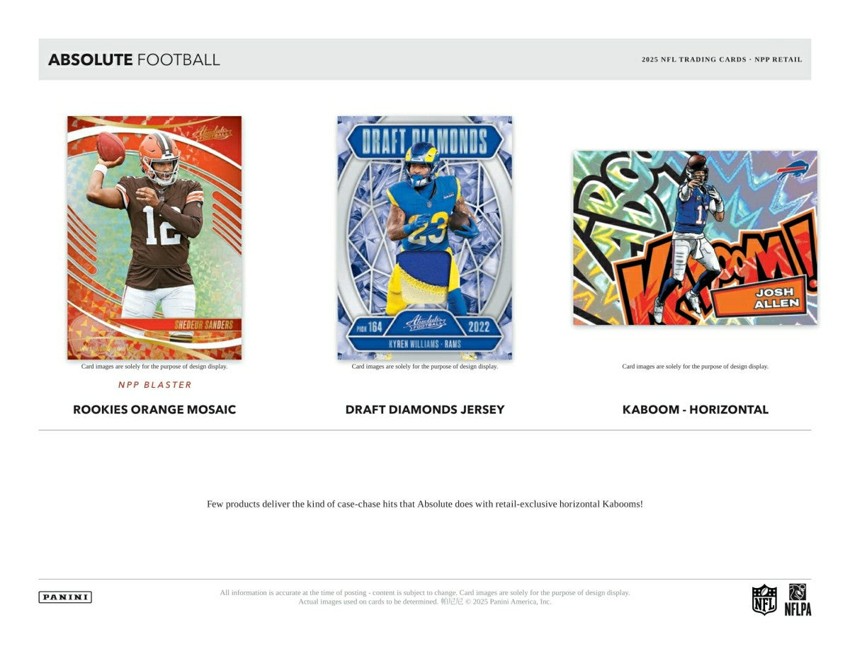2025 Panini Absolute Football NFL Mega Box - Taass for sale