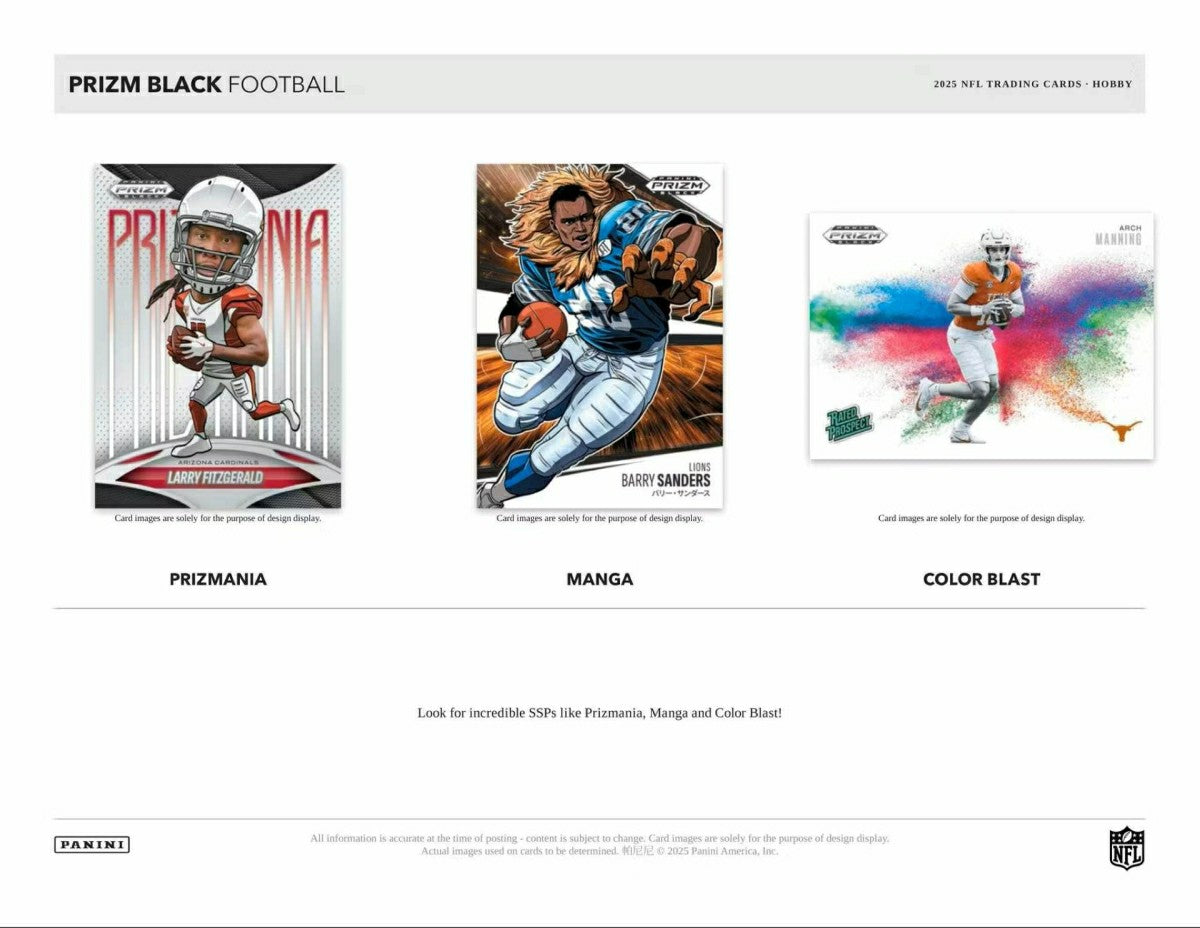 2025 Panini Prizm Black Football NFL Hobby Box - Taass outlet