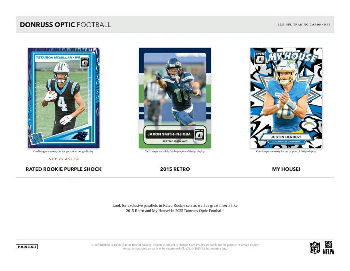 2025 Panini Donruss Optic Football NFL Value Fat-Pack Box - Taass discount