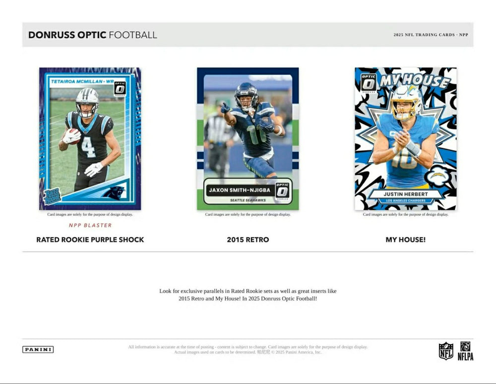 2025 Panini Donruss Optic Football NFL Value Fat-Pack Box - Taass discount