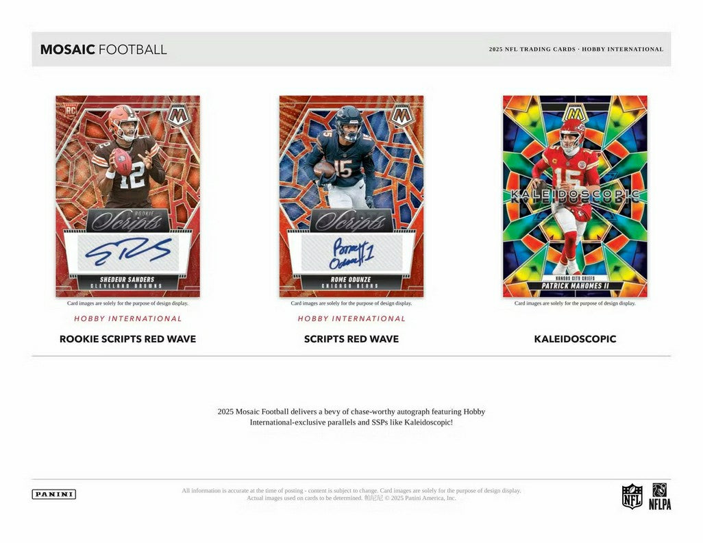 2025 Panini Mosaic Football International Hobby Box - Taass outlet