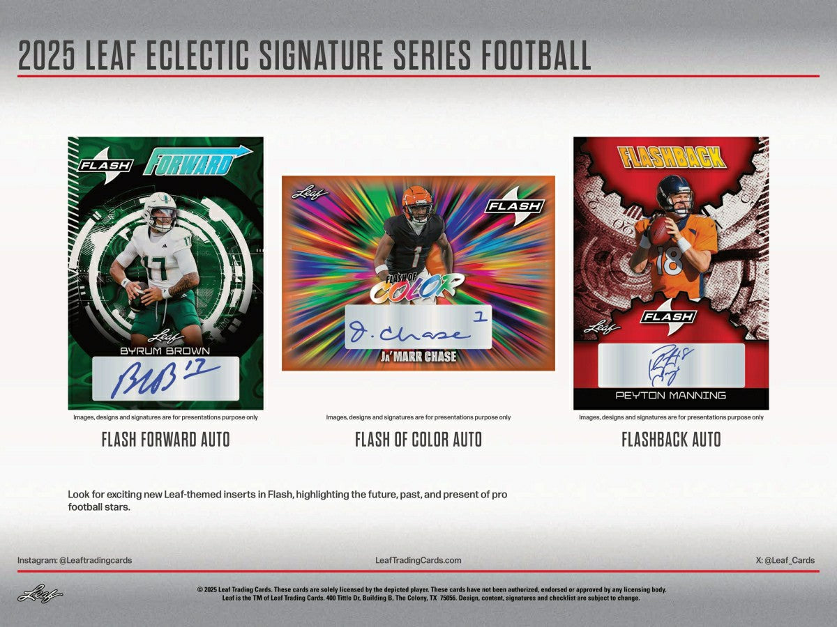 2025 Leaf Eclectic Signature Series Football Hobby Box - Taass discount