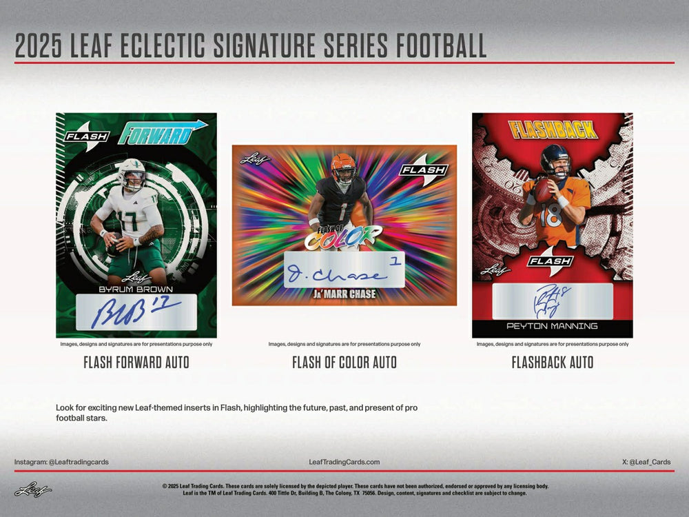 2025 Leaf Eclectic Signature Series Football Hobby Box - Taass discount