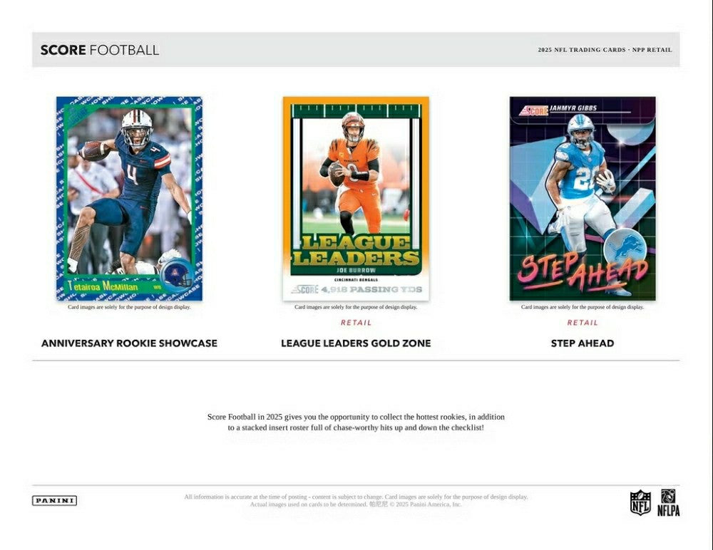 2025 Panini Score Football NFL Blaster Box - Taass sale