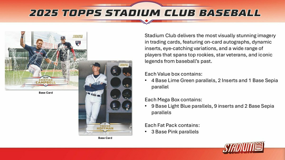 2025 Topps Stadium Club Baseball MLB Mega Box - Taass outlet