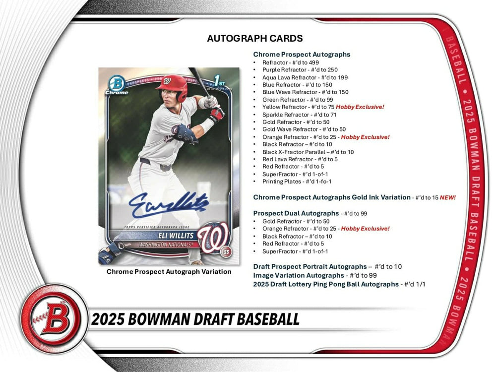 2025 Bowman Draft Baseball MLB Hobby Pack - Taass sale