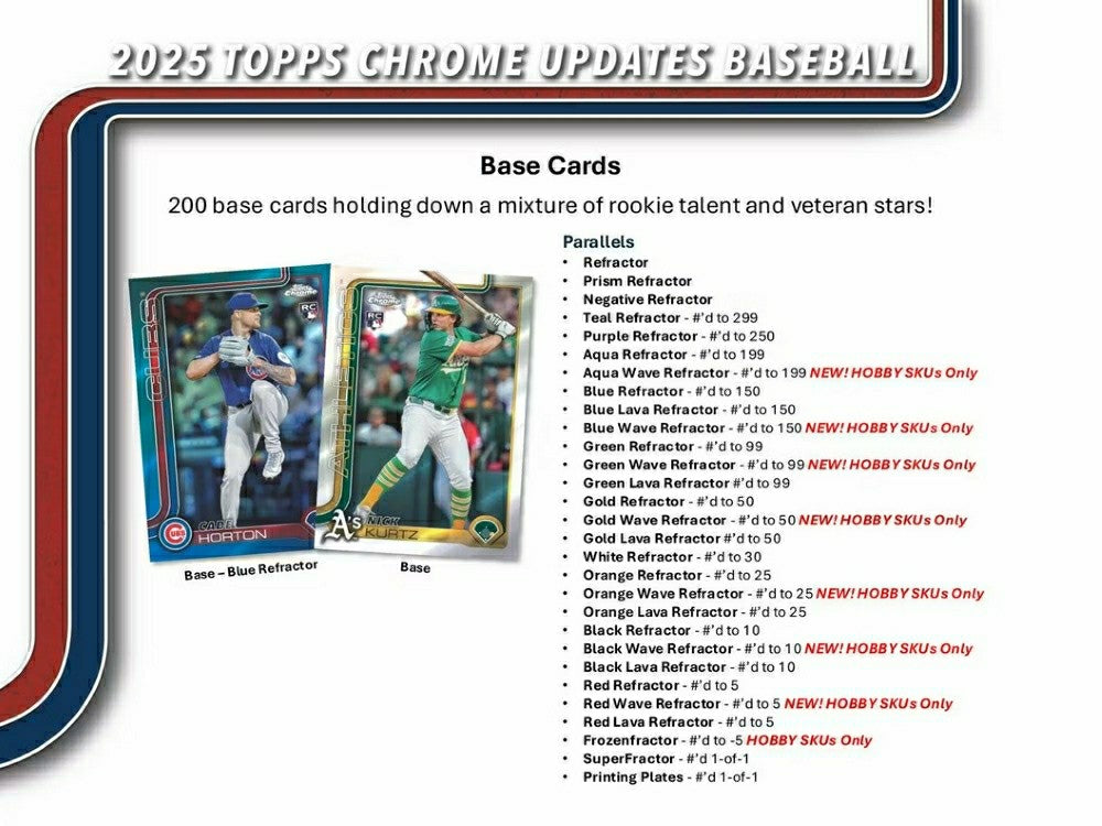 2025 Topps Chrome Update Baseball MLB Hobby Box - Taass for sale