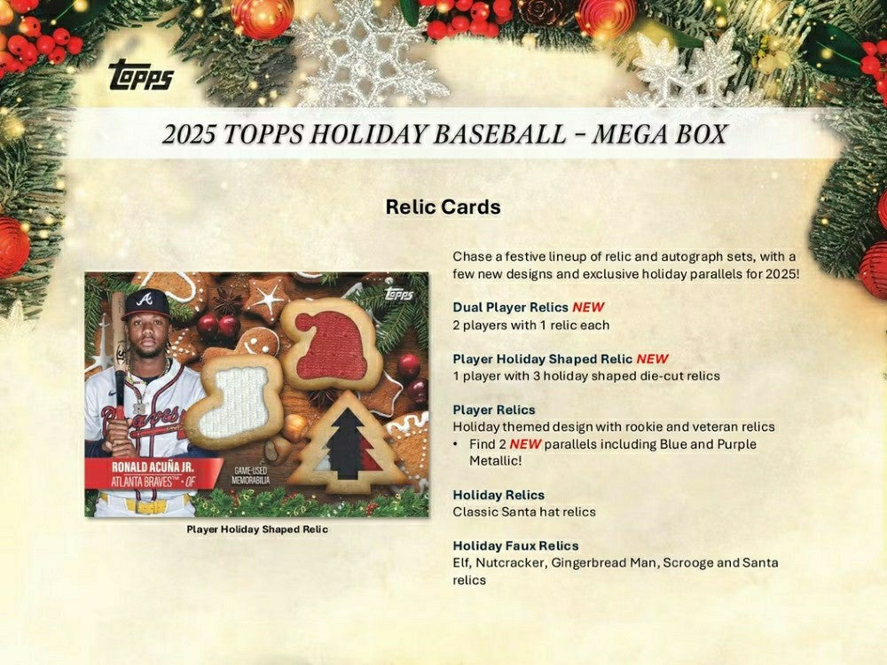 2025 Topps Holiday Baseball MLB Mega Box - Taass Online