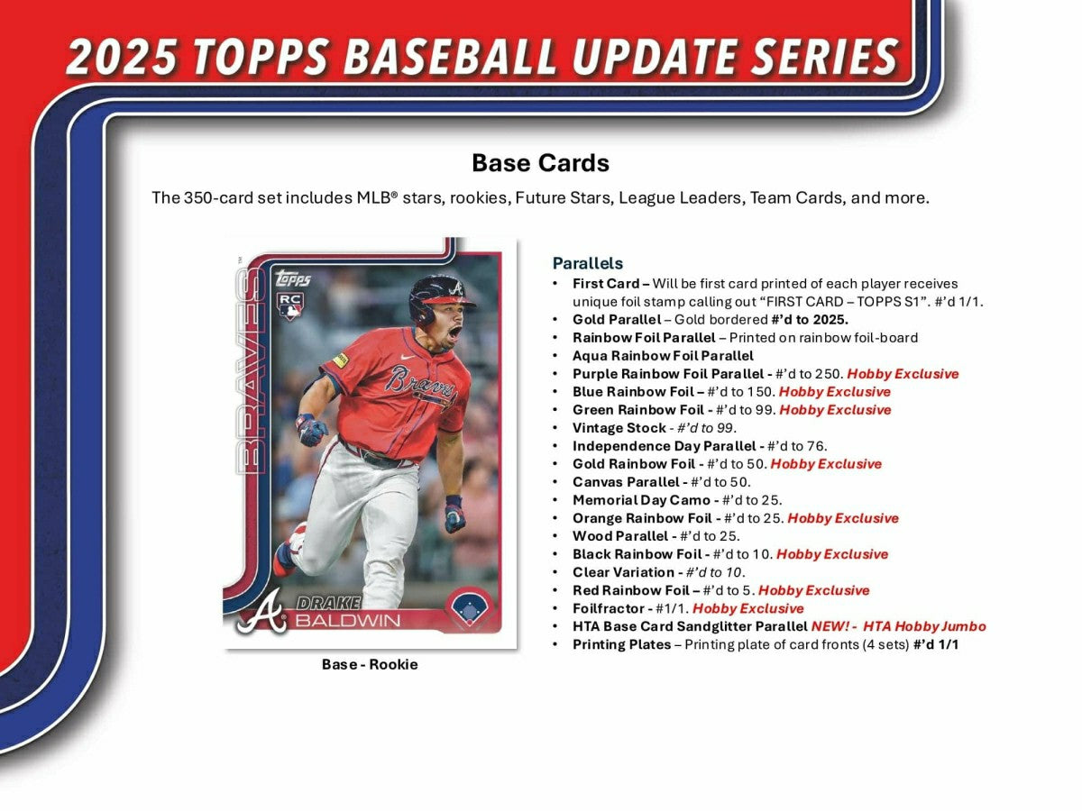 2025 Topps Update Series Baseball MLB Hobby Box - Taass US