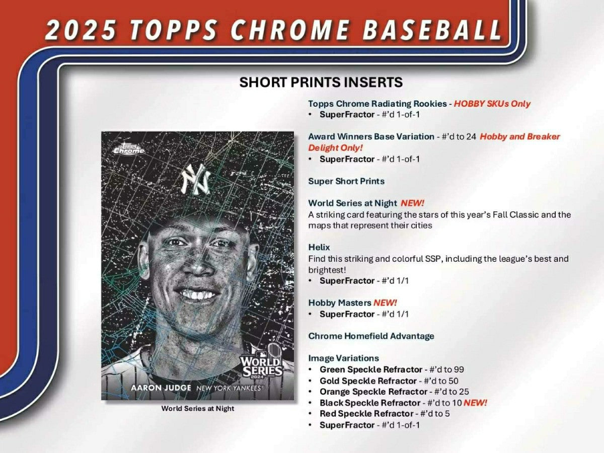 2025 Topps Chrome Baseball MLB Breaker Delight Box - Taass outlet