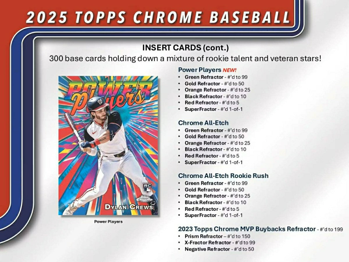 2025 Topps Chrome Baseball MLB Hobby JUMBO Box - Taass US