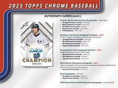 2025 Topps Chrome Baseball MLB Hobby Box - Taass on sale