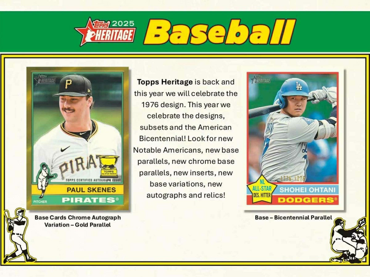 2025 Topps Heritage Baseball MLB Hobby Box - Taass for sale