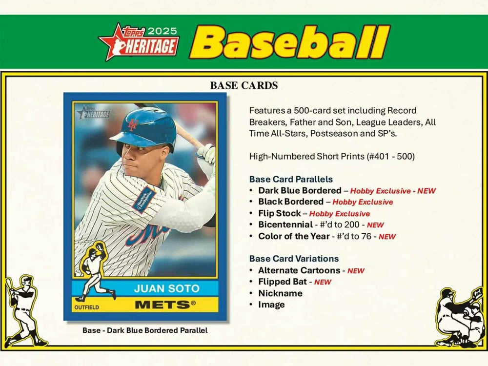 2025 Topps Heritage Baseball MLB Hobby Box - Taass for sale