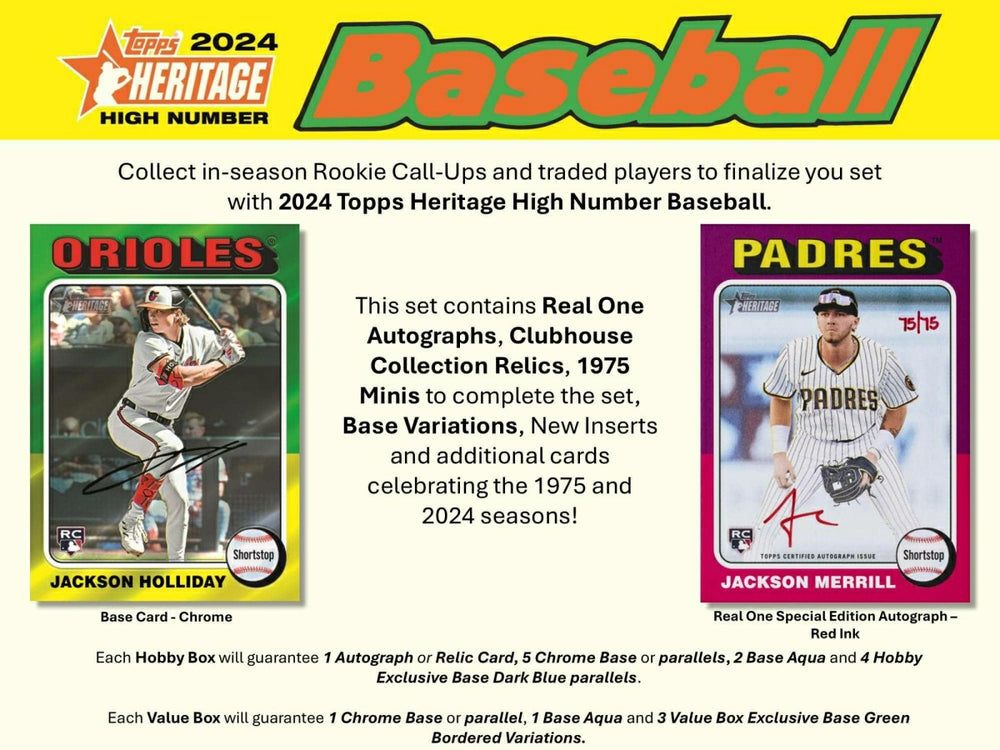 2024 Topps Heritage High Number Baseball MLB Blaster Box - Taass Online