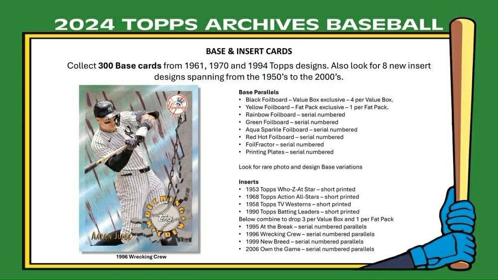 2024 Topps Archives Baseball MLB Blaster Box - Taass sale