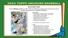2024 Topps Archives Baseball MLB Blaster Box - Taass sale