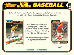 2023 Topps Heritage High Number Baseball MLB Hobby Box - Taass on sale