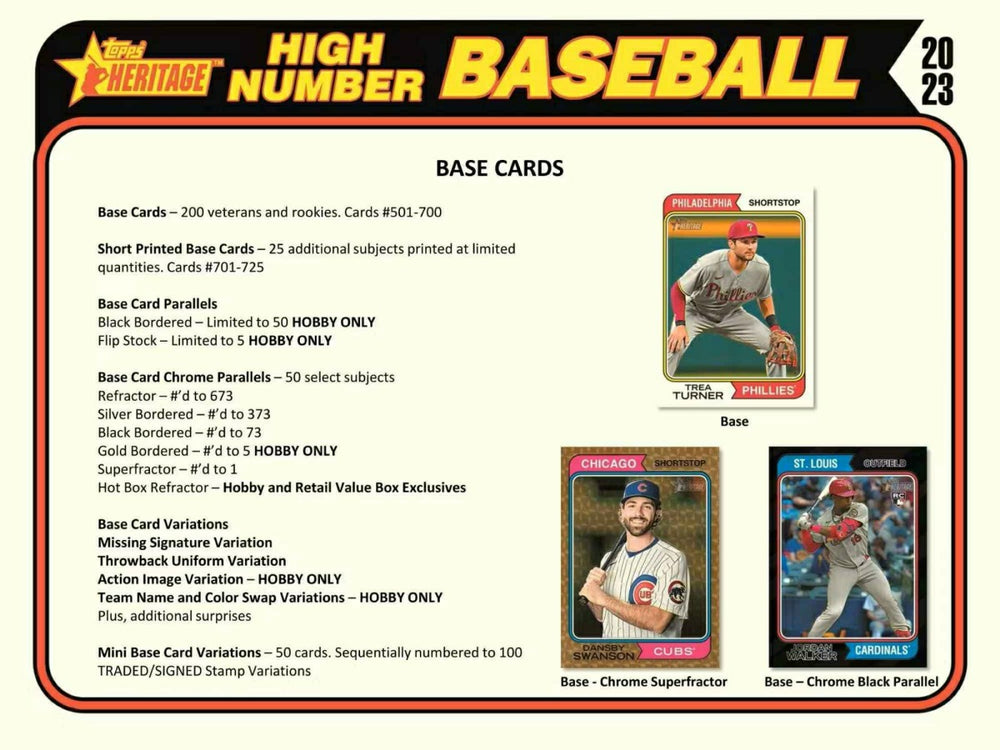 2023 Topps Heritage High Number Baseball MLB Hobby Box - Taass on sale