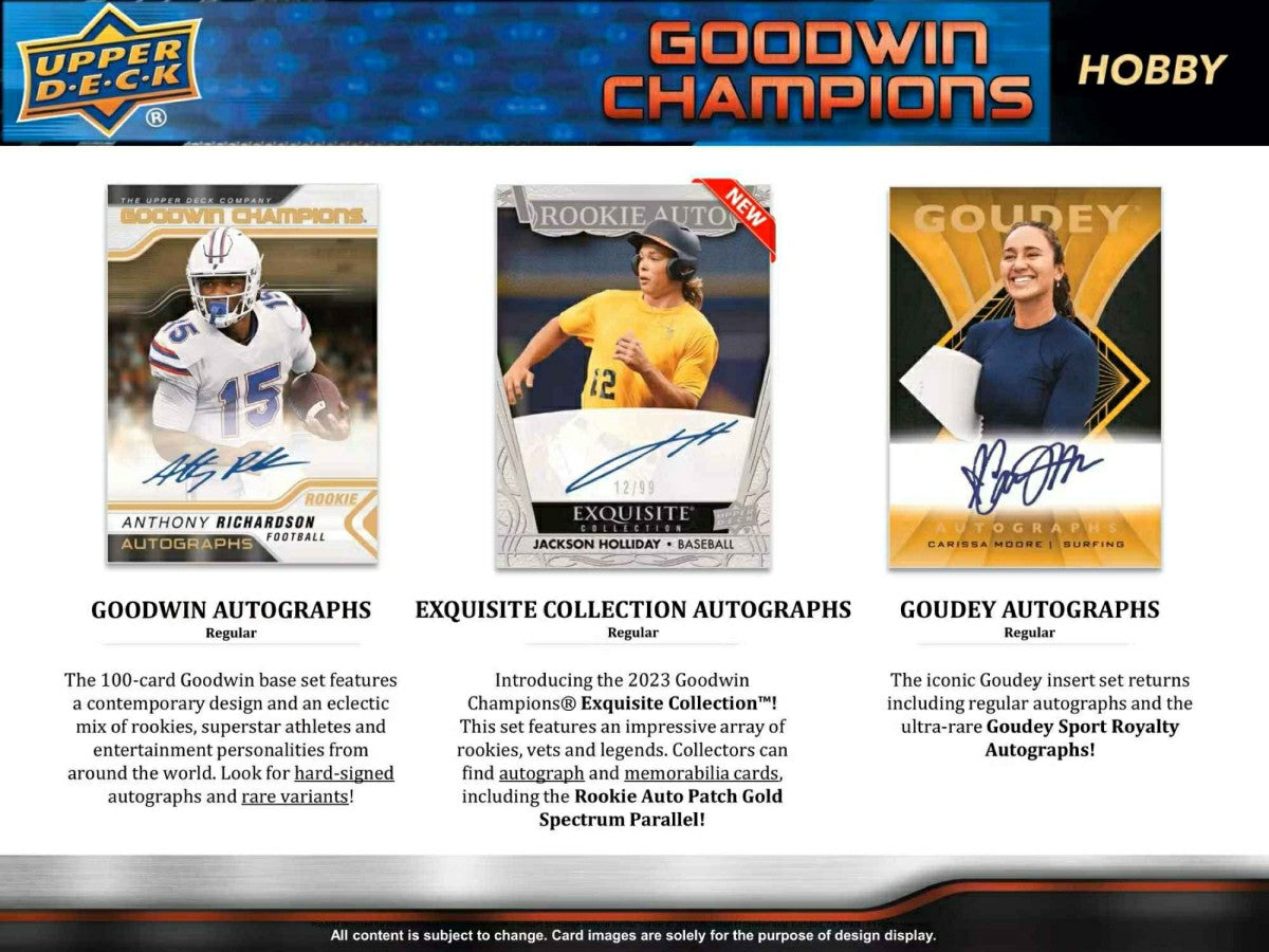 2023 Upper Deck Goodwin Champions Hobby Box - Taass sale