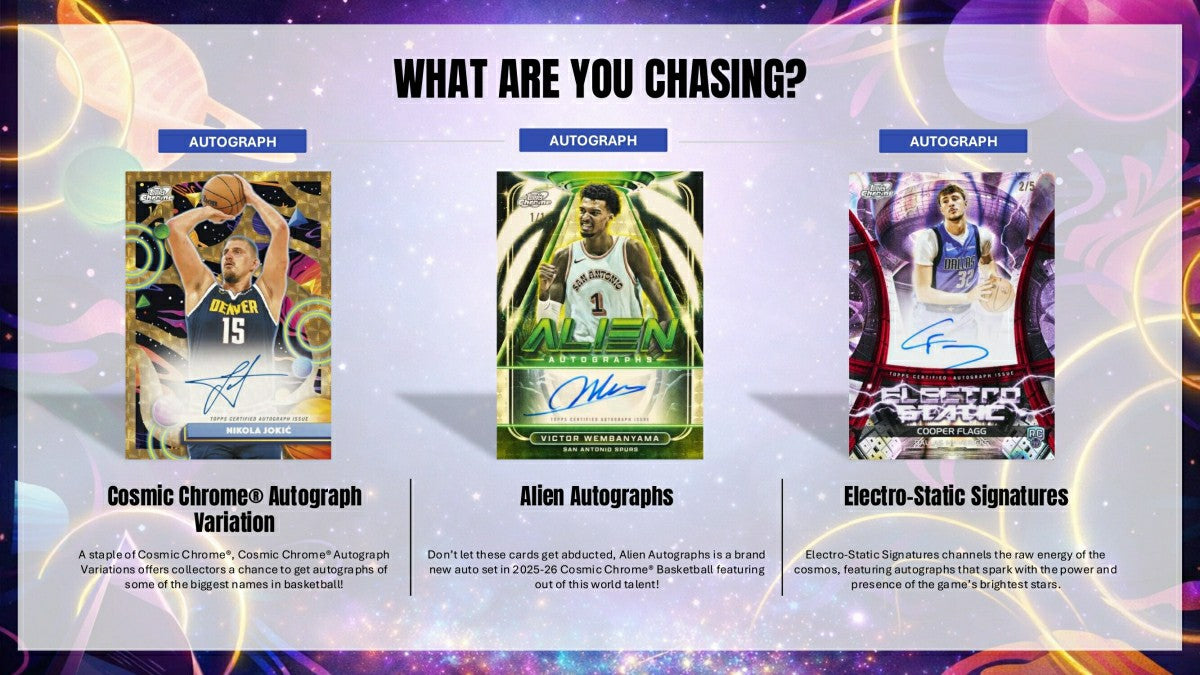 2025/26 Topps Cosmic Chrome NBA Basketball Hobby Pack - Taass outlet
