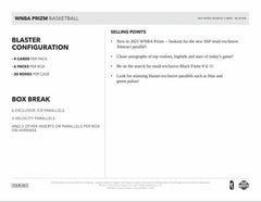 2025 Panini Prizm Basketball WNBA Blaster Box - Taass sale