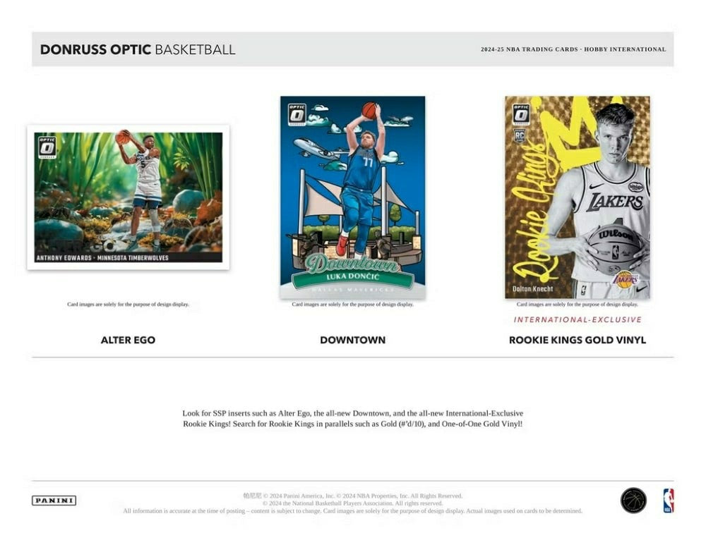 2024/25 Panini Donruss Optic Basketball NBA Hobby International Box - Taass for sale