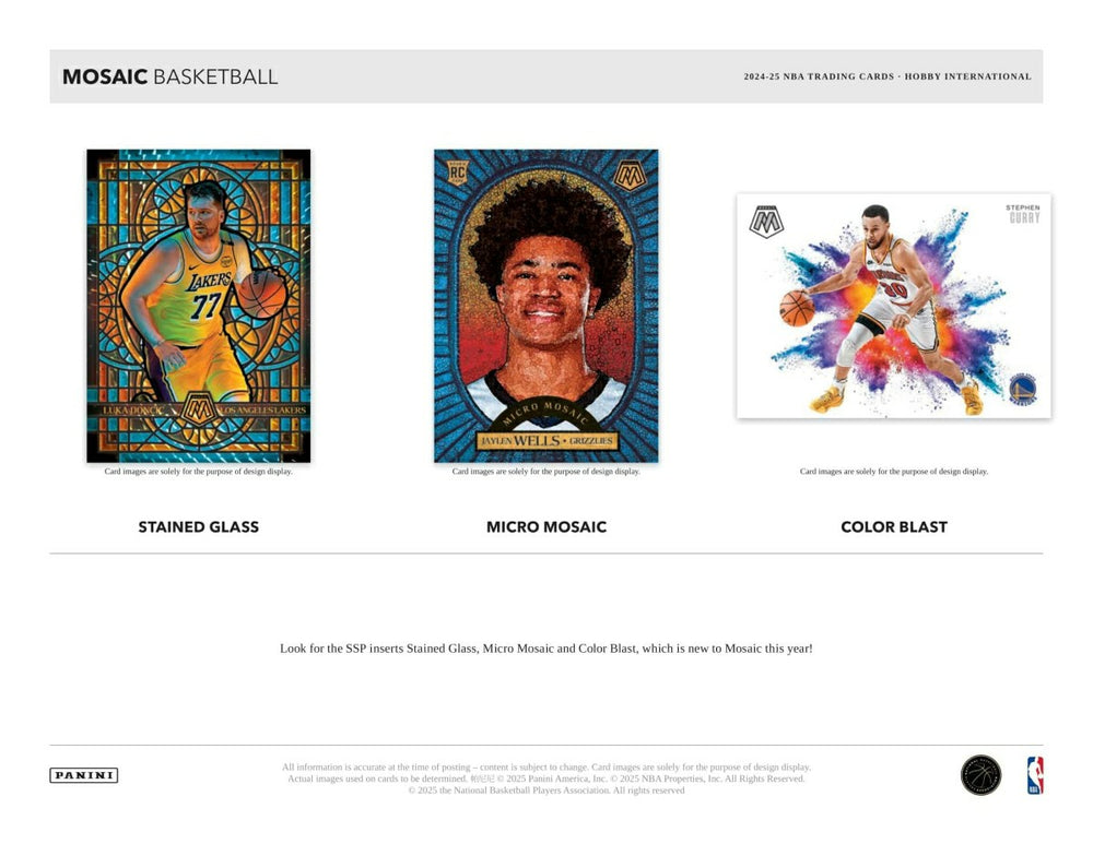 2024/25 Panini Mosaic Basketball NBA International Hobby Box - Taass on sale