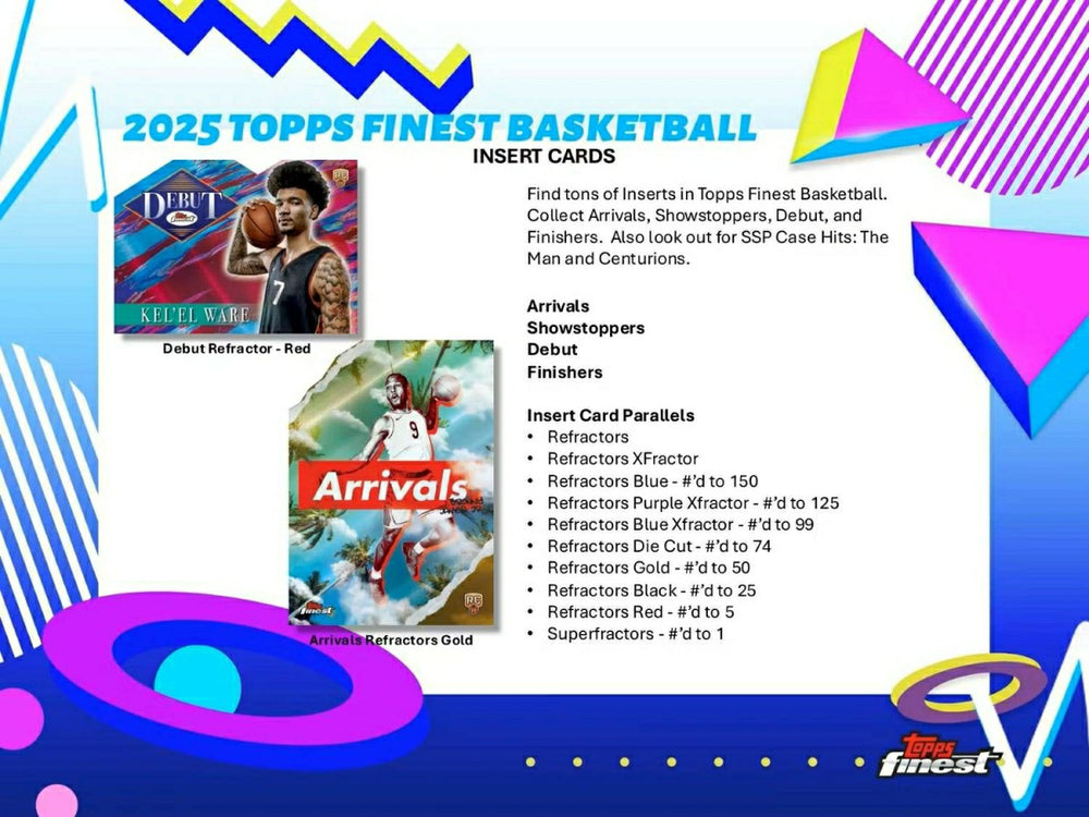 2024/25 Topps Finest Basketball Hobby Box - Taass for sale