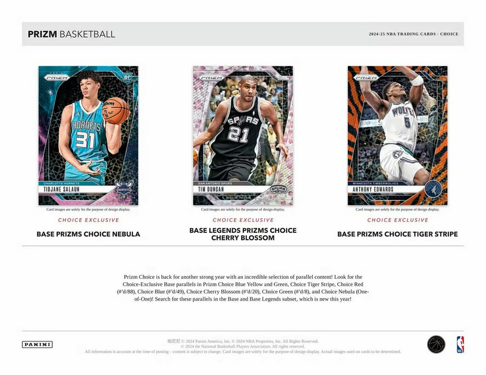 2024/25 Panini Prizm Choice Basketball NBA Hobby Box - Taass outlet