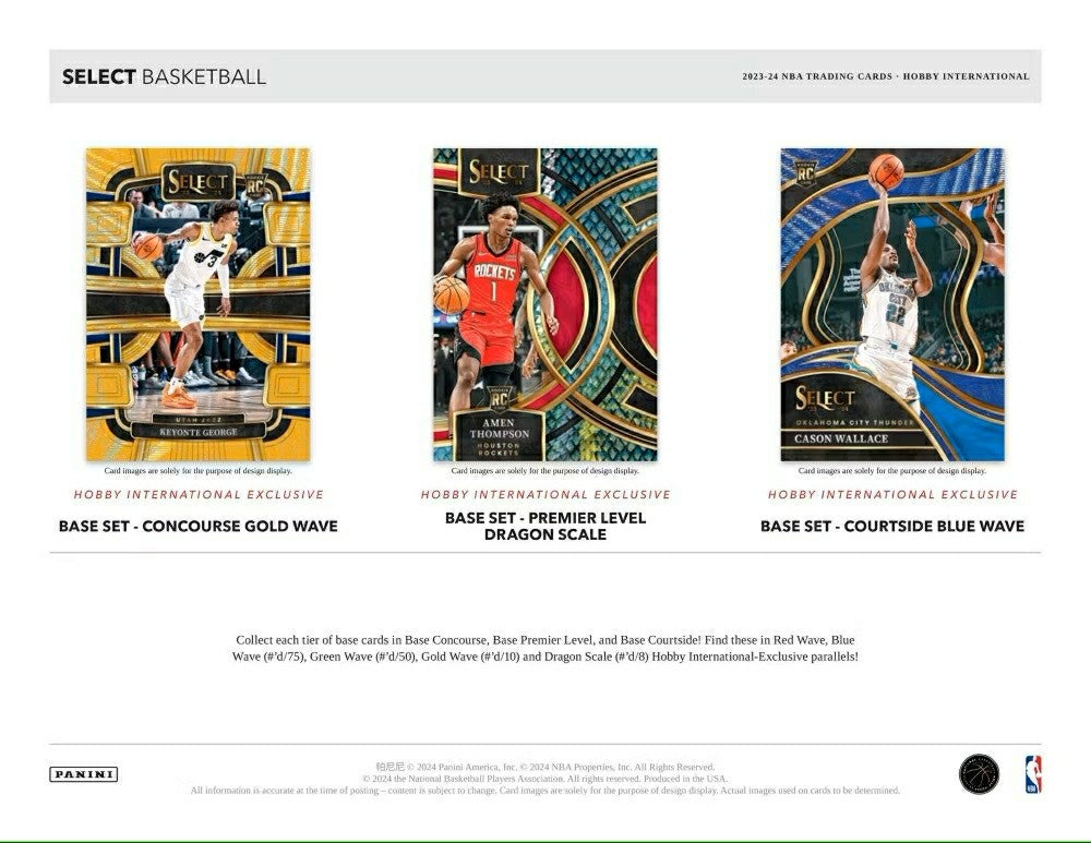 2023/24 Panini Select Basketball NBA Hobby International Box - Taass outlet