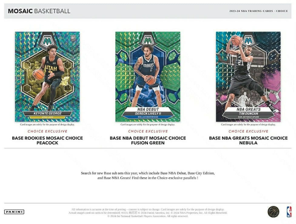2023/24 Panini Mosaic Basketball NBA Choice Box - Taass for sale