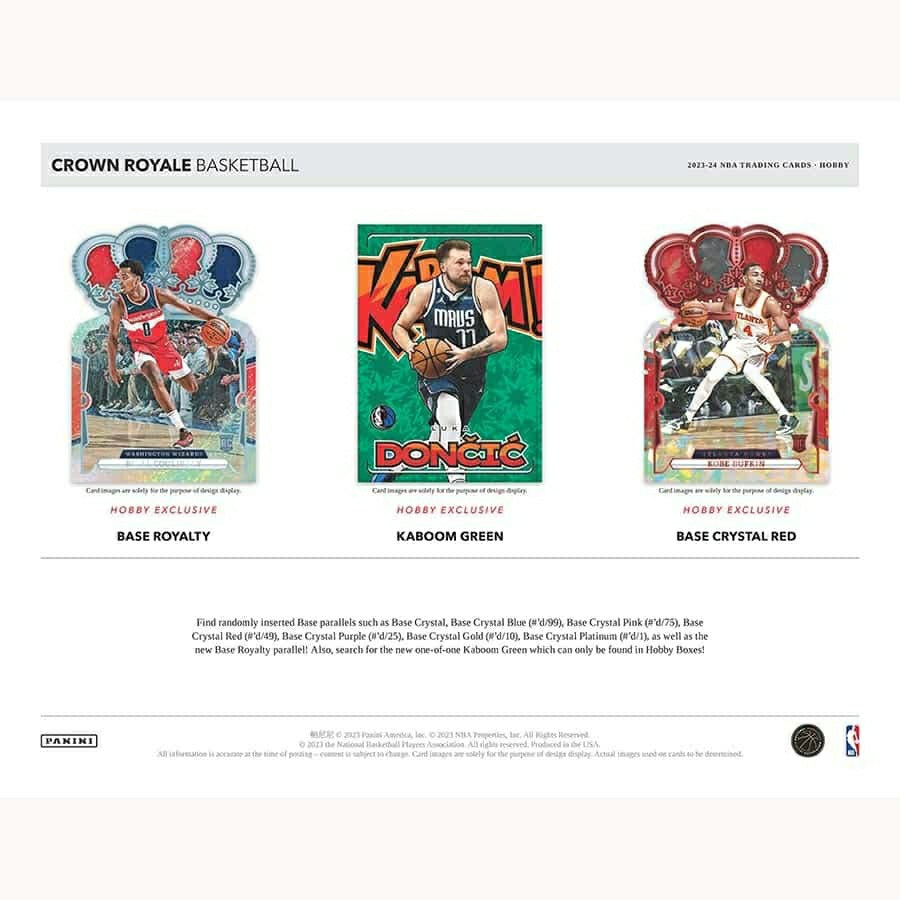 2023/24 Panini Crown Royale Basketball NBA Hobby Box - Taass outlet