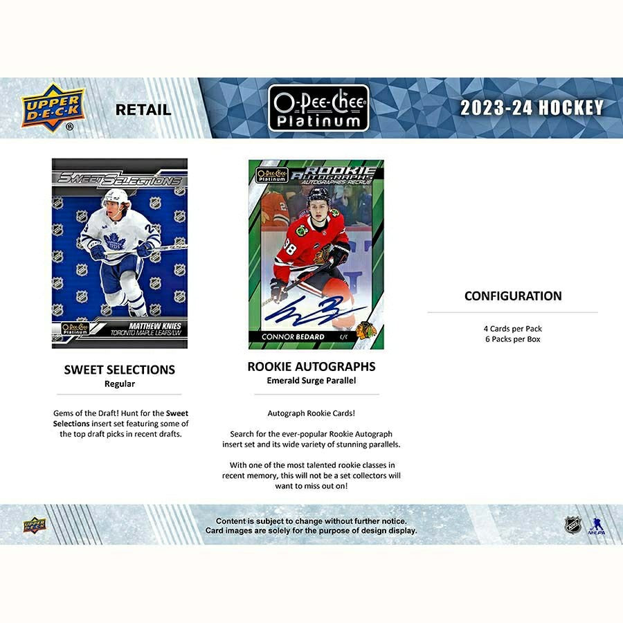 2023/24 Upper Deck O-Pee-Chee Platinum NHL Hockey Blaster Box - Taass Online