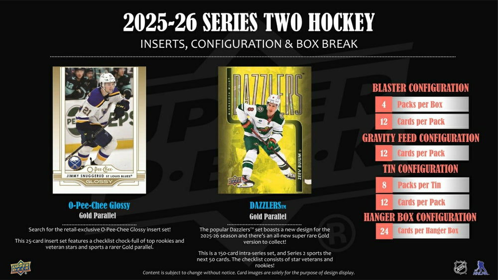 2025/26 Upper Deck Series 2 Hockey NHL Retail Tin - Taass outlet