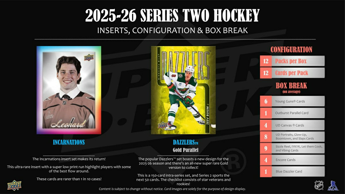 2025/26 Upper Deck Series 2 Hockey NHL Hobby Box - Taass outlet