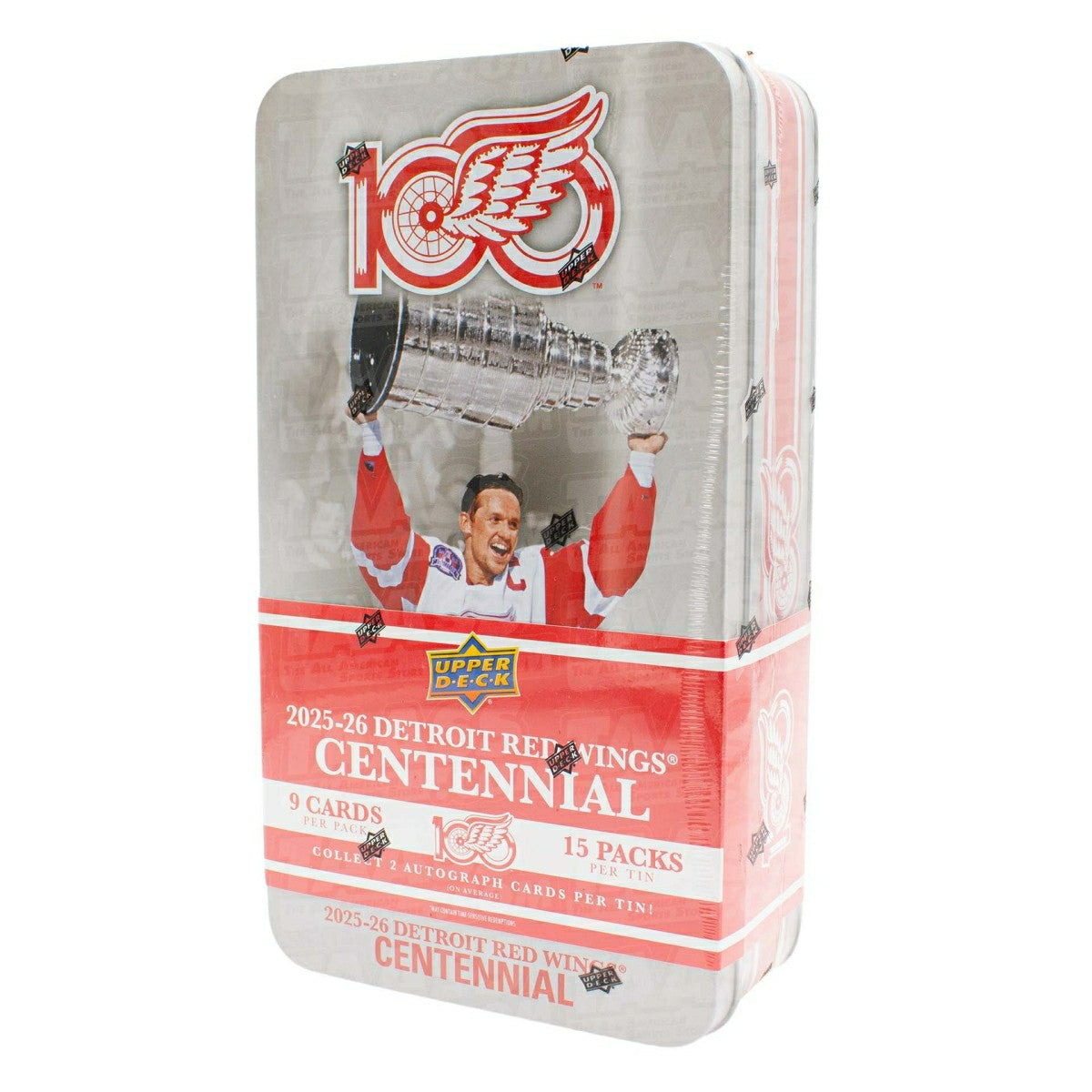 2025/26 Upper Deck Detroit Red Wings 100 Years Centennial Hockey Hobby Tin Box - Taass US