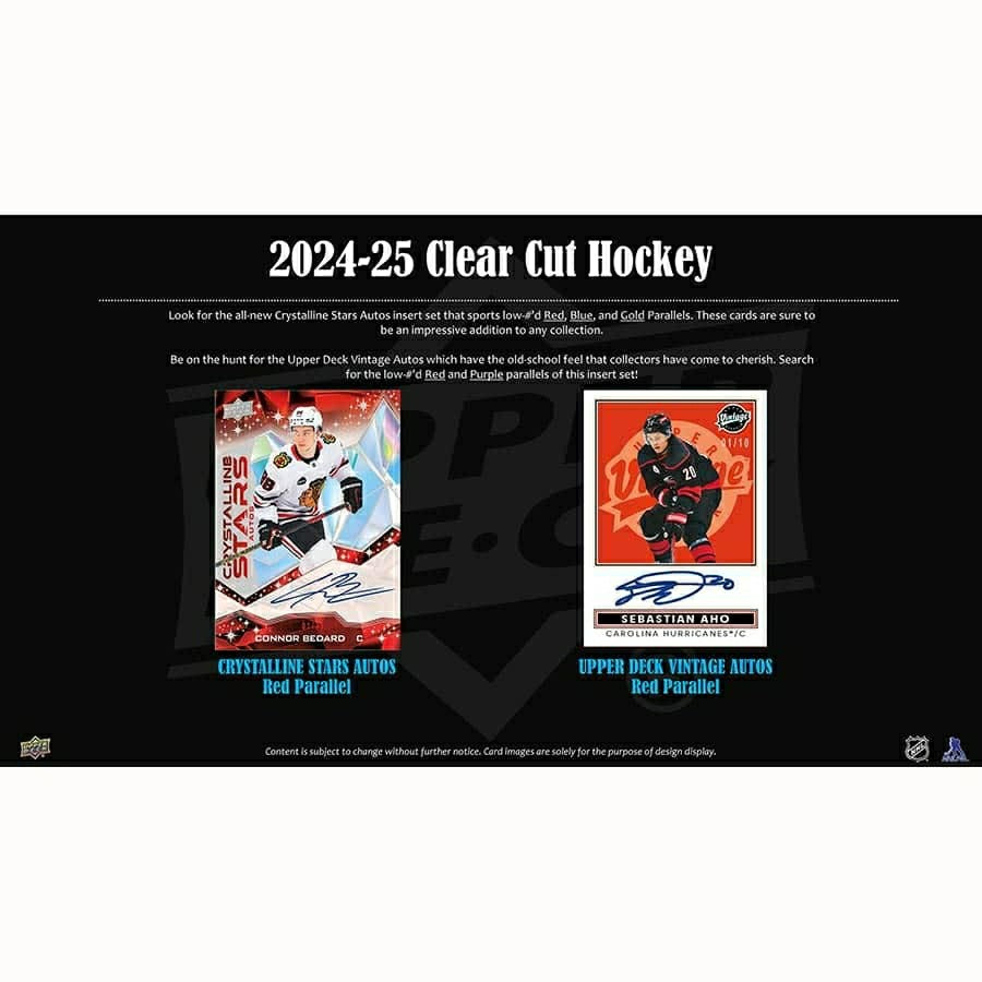 2024/25 Upper Deck Clear Cut Hockey NHL Hobby Box - Taass sale
