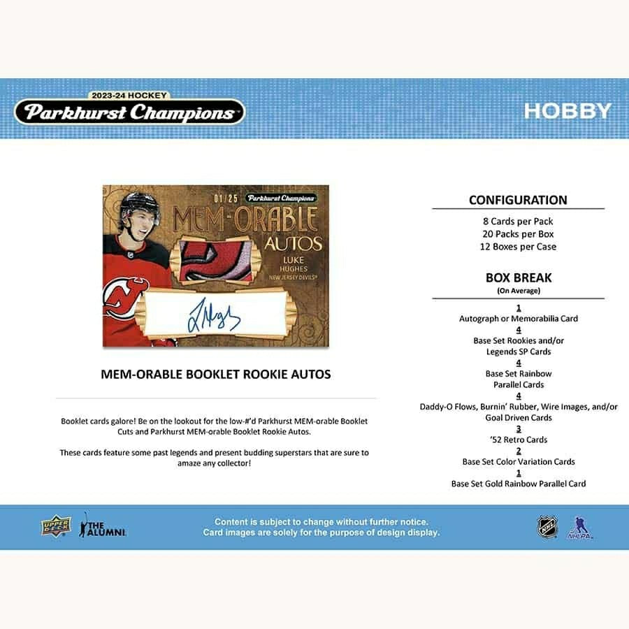 2023/24 Upper Deck Parkhurst Champions Hockey NHL Hobby Pack - Taass sale
