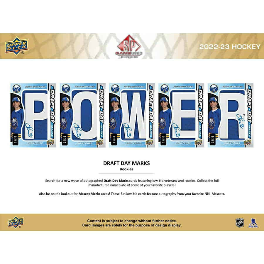 2022/23 Upper Deck SP Game Used NHL Hockey Hobby Box - Taass outlet