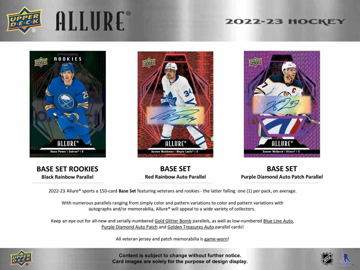 2022/23 Upper Deck Allure NHL Hockey Hobby Box - Taass US
