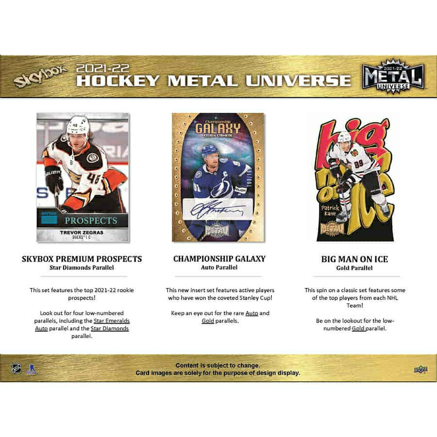 2021/22 Upper Deck Skybox Metal Universe NHL Hockey Booster Pack - Taass sale