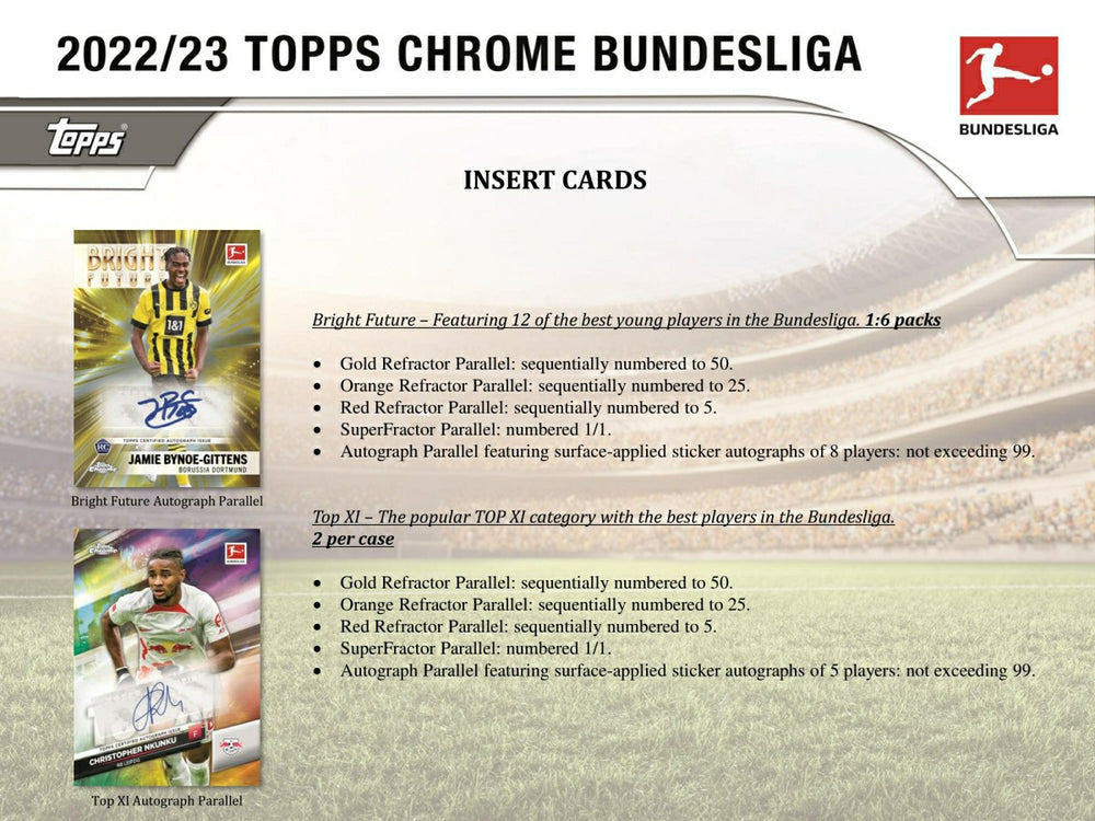 2022/23 Topps Chrome Bundesliga Soccer Hobby Box - Taass on sale