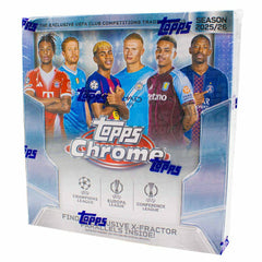 2025/26 Topps Chrome UEFA Club Competitions Football Mega Box - Taass outlet