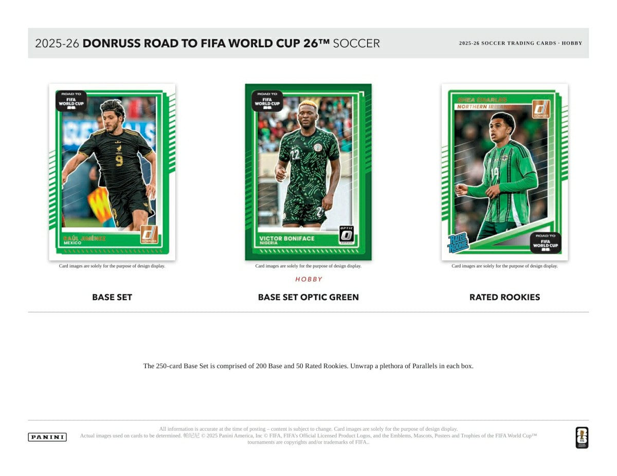2025/26 Panini Donruss Road to FIFA World Cup Football Hobby Box - Taass for sale