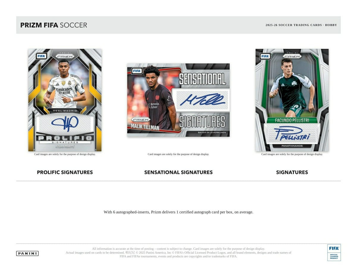 2025/26 Panini Prizm FIFA Football Hobby Box - Taass Online