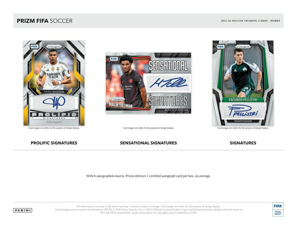2025/26 Panini Prizm FIFA Football Hobby Box - Taass Online