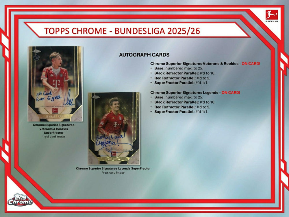 2025/26 Topps Chrome Bundesliga Football Hobby Box - Taass on sale