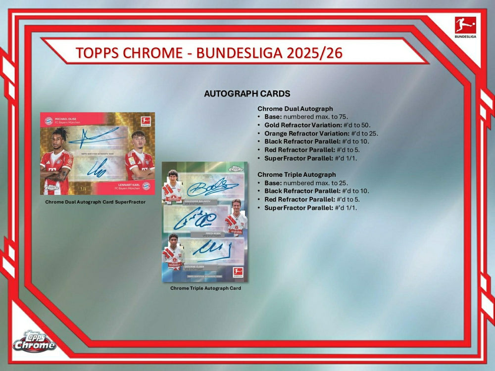 2025/26 Topps Chrome Bundesliga Football Hobby Box - Taass on sale